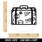 Travel Suitcase with Destination Stickers Rubber Stamp for Stamping Crafting Planners